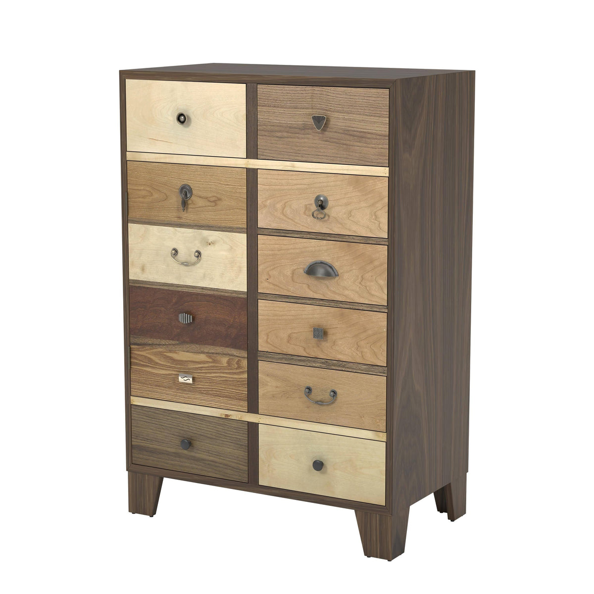 Rustic Walnut Solid Wood Chest D614506
