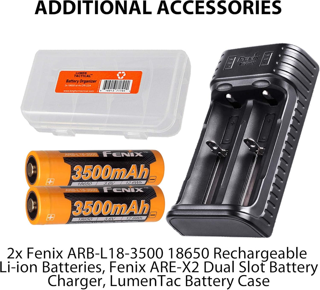 1600 Lumen Tactical Flashlight with Rechargeable Battery K66342