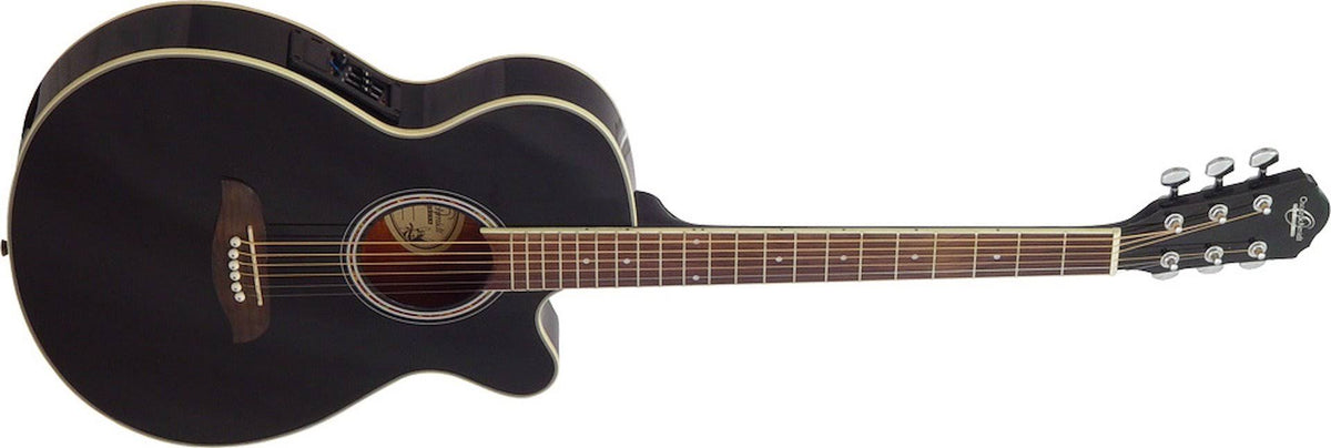 Black Dreadnought Acoustic Electric Guitar L2812