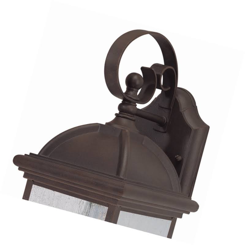One-Light Exterior Wall Lantern Textured Rust Patina Cast Aluminum L938818
