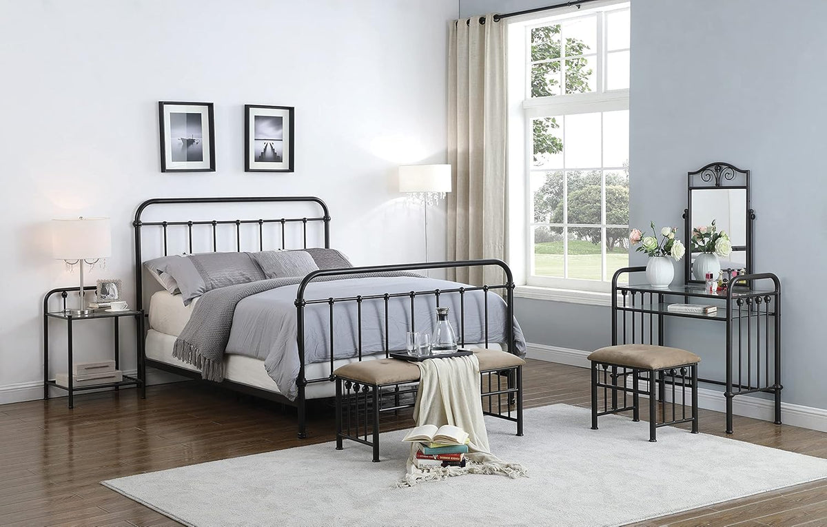 California King Metal Bed Dark Bronze R85898