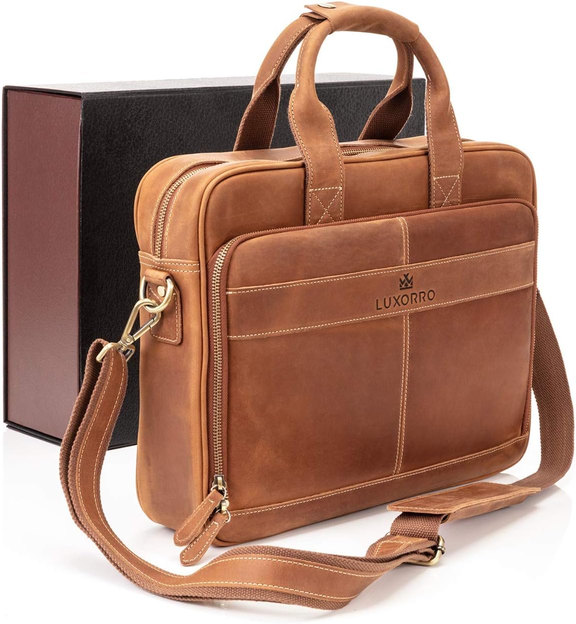 Full Grain Leather Laptop Bag Y4153