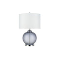 Smoke Grey Glass Round Table Lamp L55022