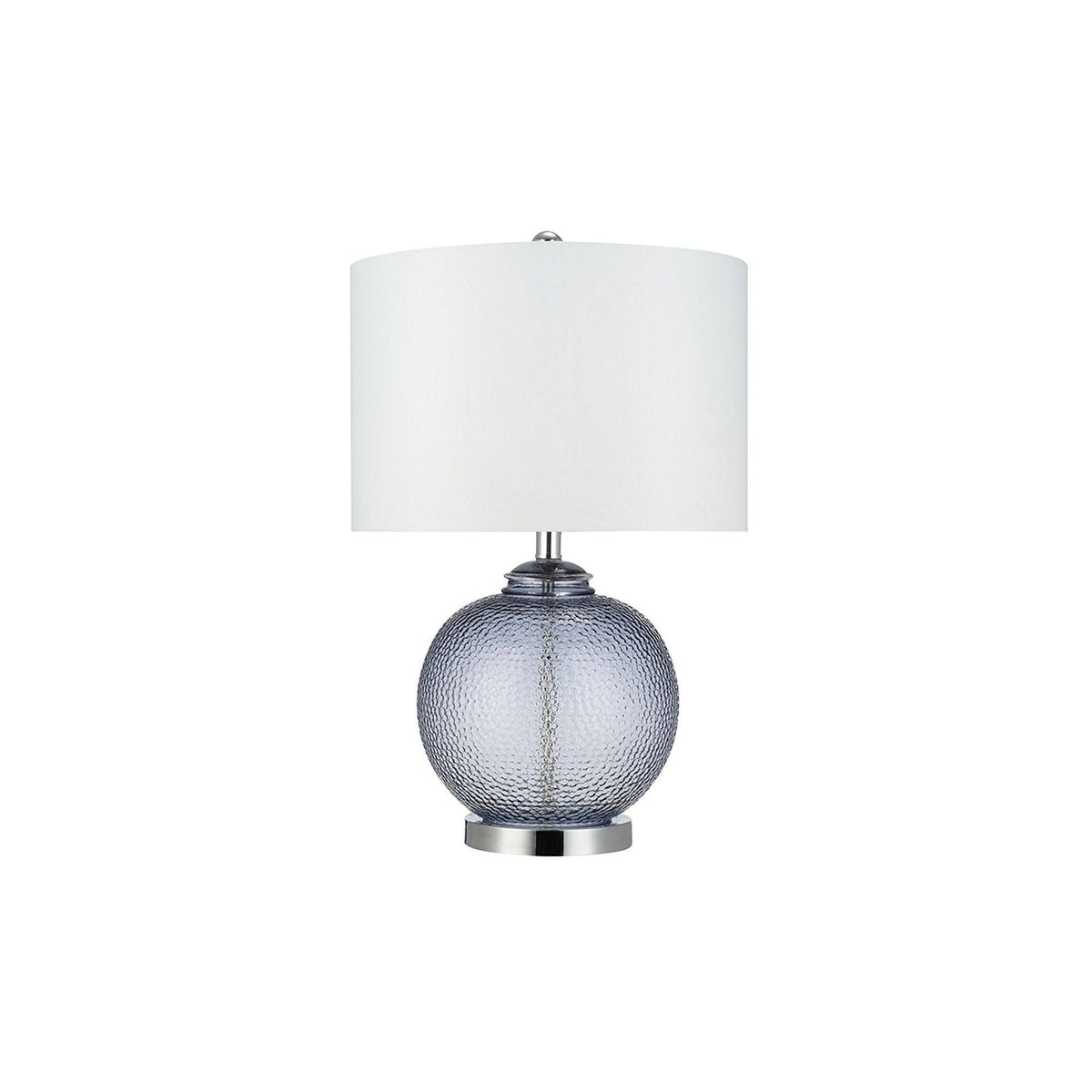 Smoke Grey Glass Round Table Lamp L55022