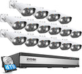 16CH 1080P Security Camera System with 2TB Hard Drive S2710