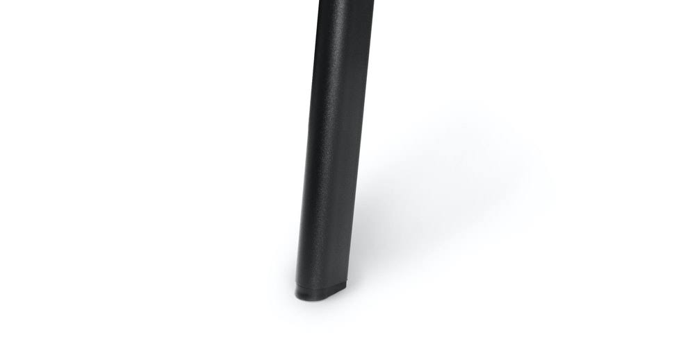 Walnut Counter Stool with Black Metal Base J14298