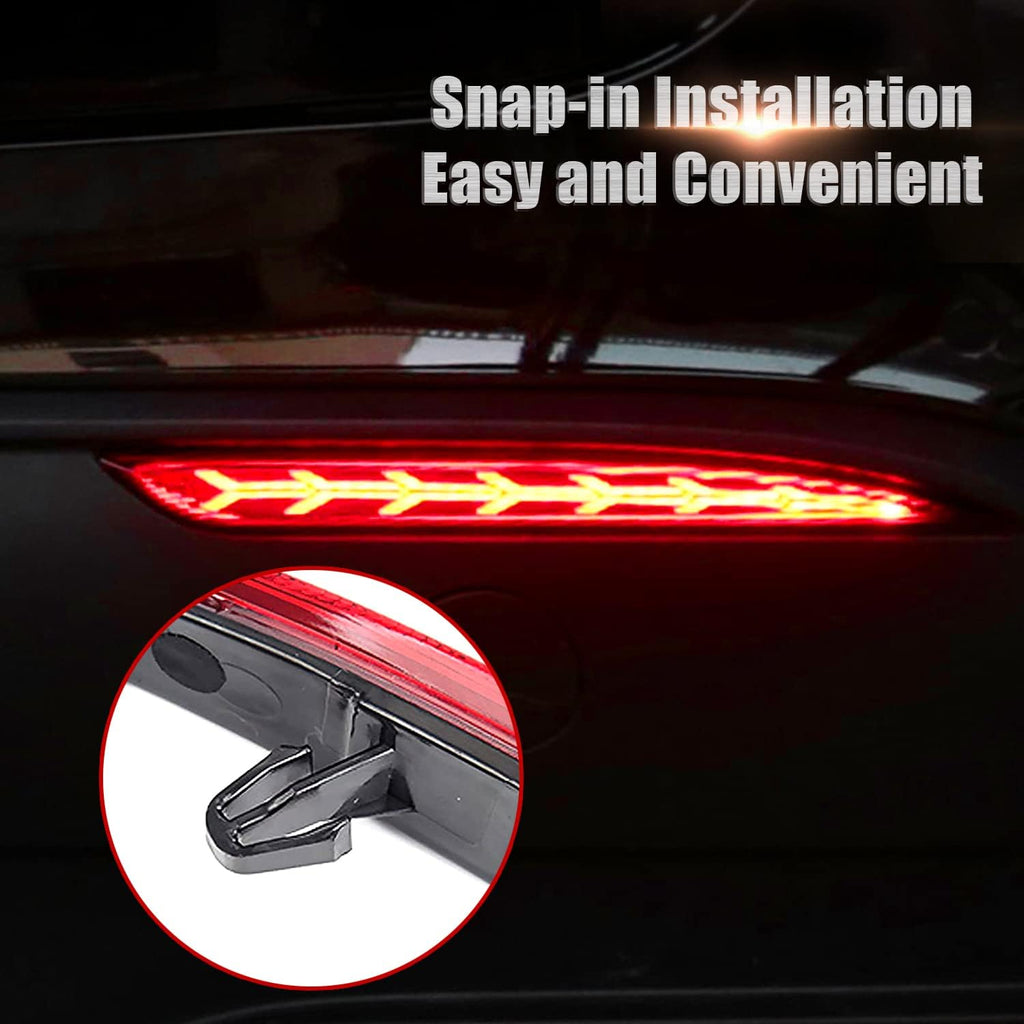 LED Rear Fog Lights Reflector Lamps for Tesla Model 3, 2 Pcs Q584