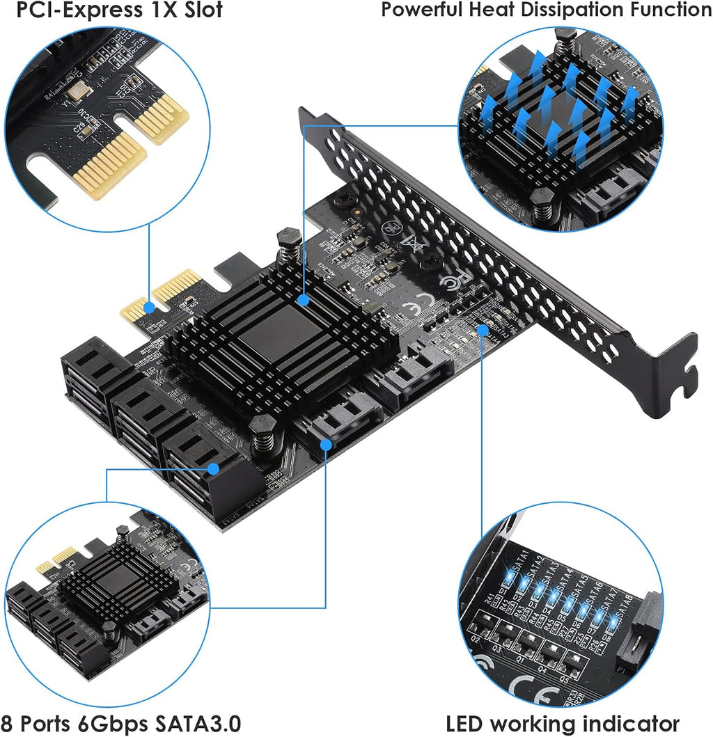 PCIe SATA Card 8 Ports Y831073