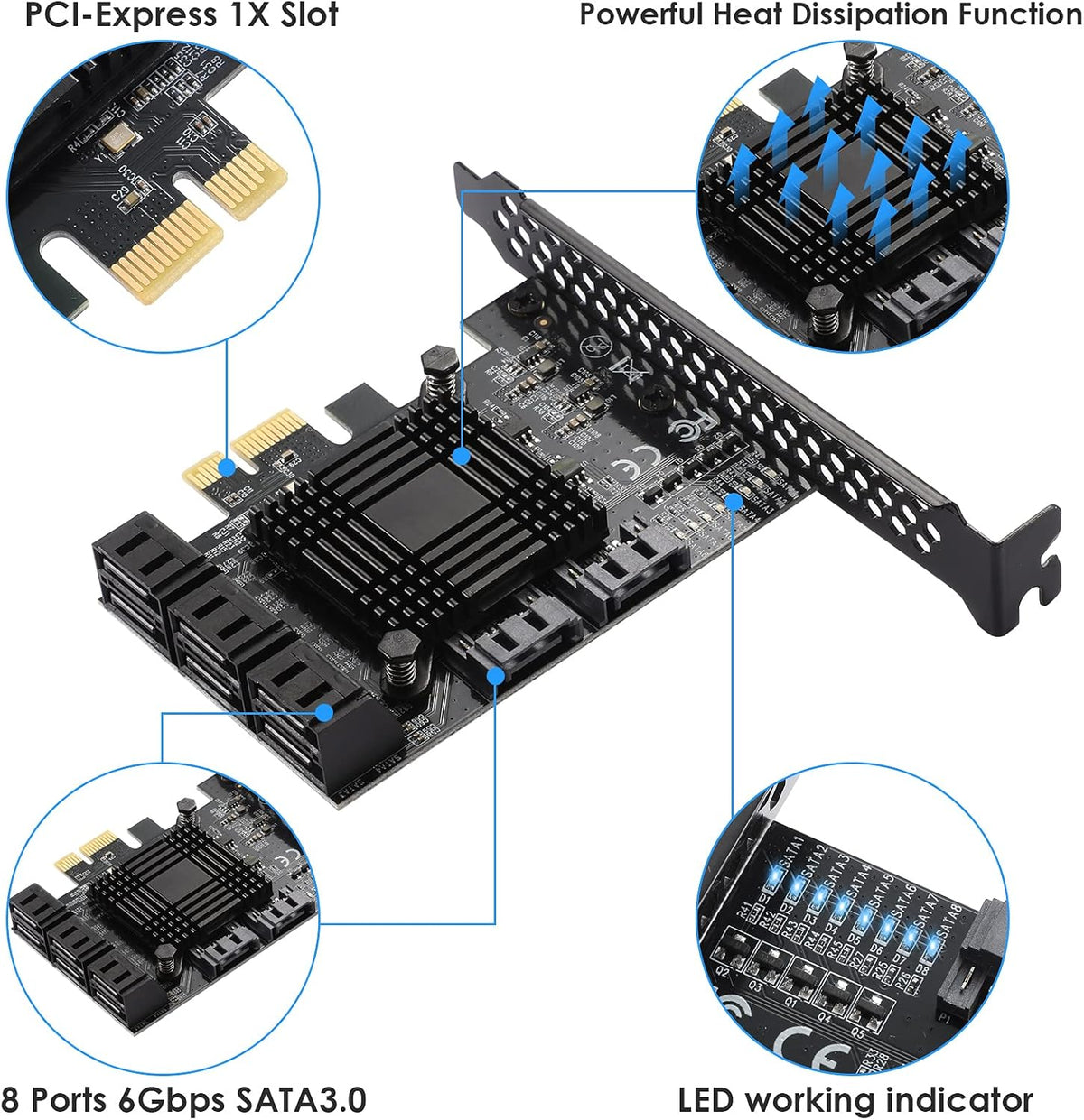 PCIe SATA Card 8 Ports Y831073