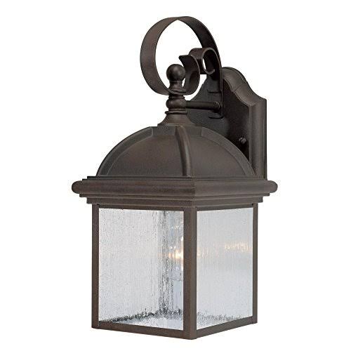 One-Light Exterior Wall Lantern Textured Rust Patina Cast Aluminum L938818