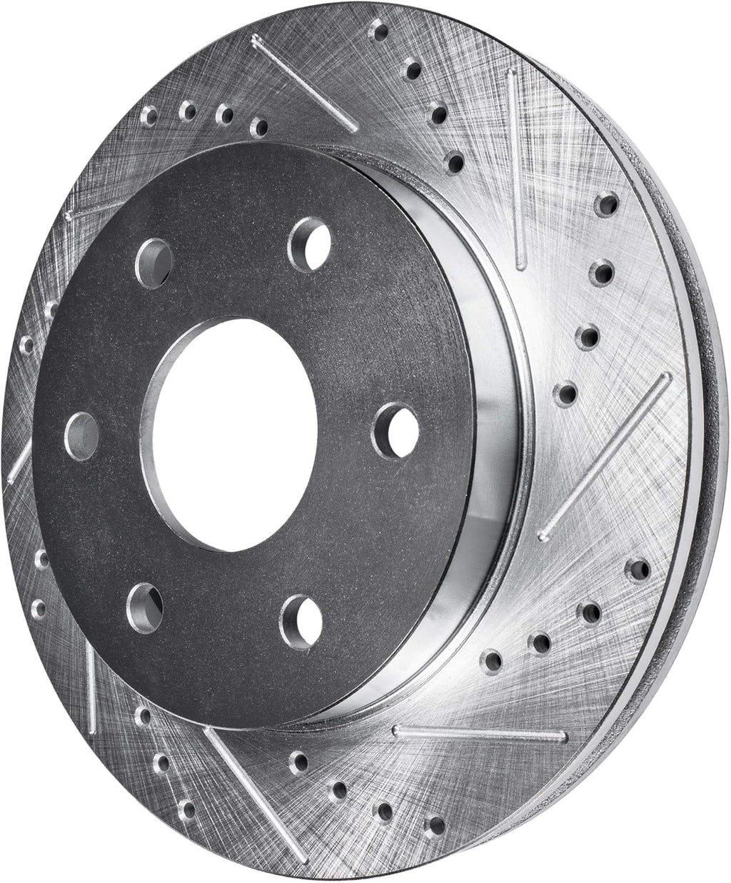 Drilled Slotted Disc Brake Rotors with Brake Pads 6pc Set B540878