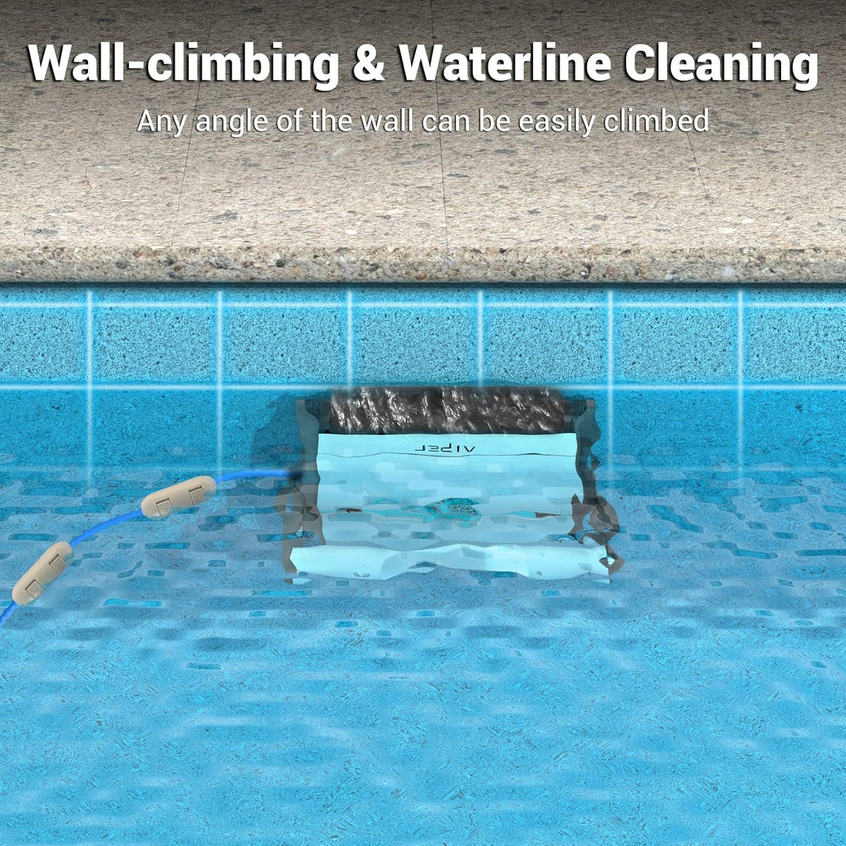Automatic Robotic Pool Cleaner with Wall Climbing R2209