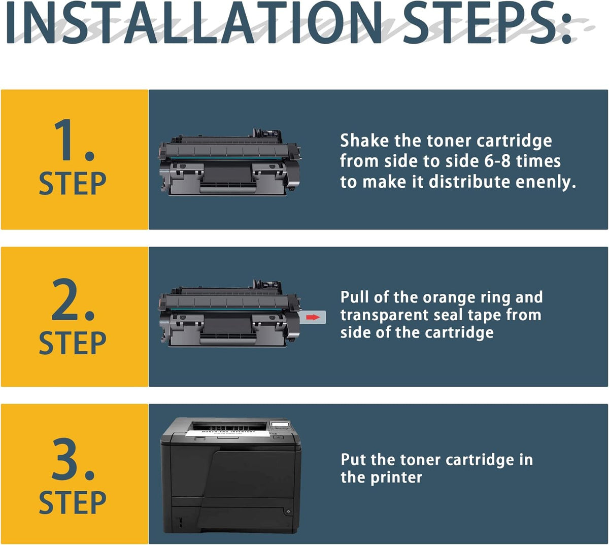 Compatible Black Toner Cartridge 3-Pack X6472