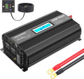 Pure Sine Wave 2000W Car Power Inverter 12V to 120V AC with 2 AC Outlets USB Ports Remote Control LCD Display J447289