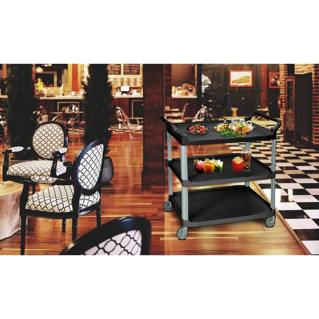 Black Three Shelves Utility Cart Y518546