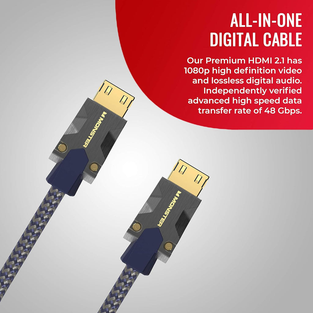 2.1 8K 60Hz 48 Gbps HDMI Cable Pack of 2 R51215
