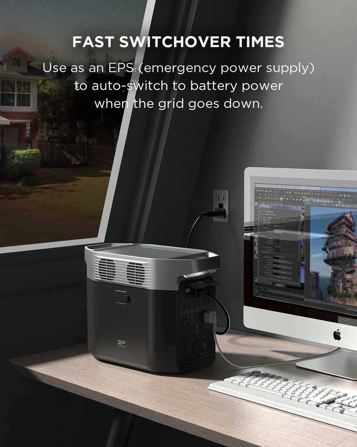 Portable Power Station with Smart Extra Battery R769344