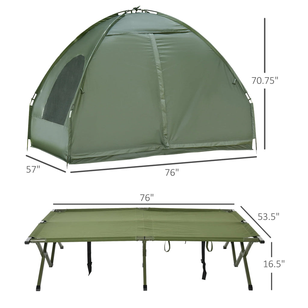 2 Person Foldable Camping Cot with Tent L800