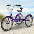 7 Speed 24inch Adult Tricycles with Shopping Basket H740982