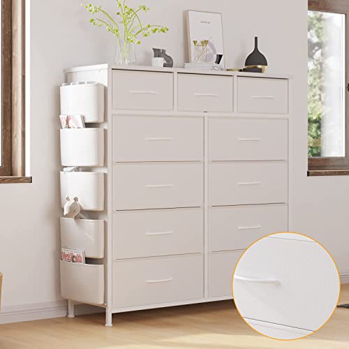 Black 11 Drawer Fabric Storage Dresser with Wood Top G848702