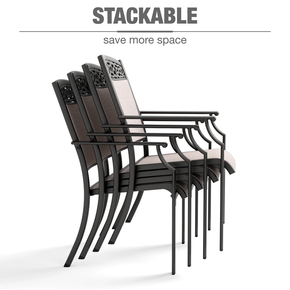 5-Piece Cast Aluminum Patio Dining Set T670