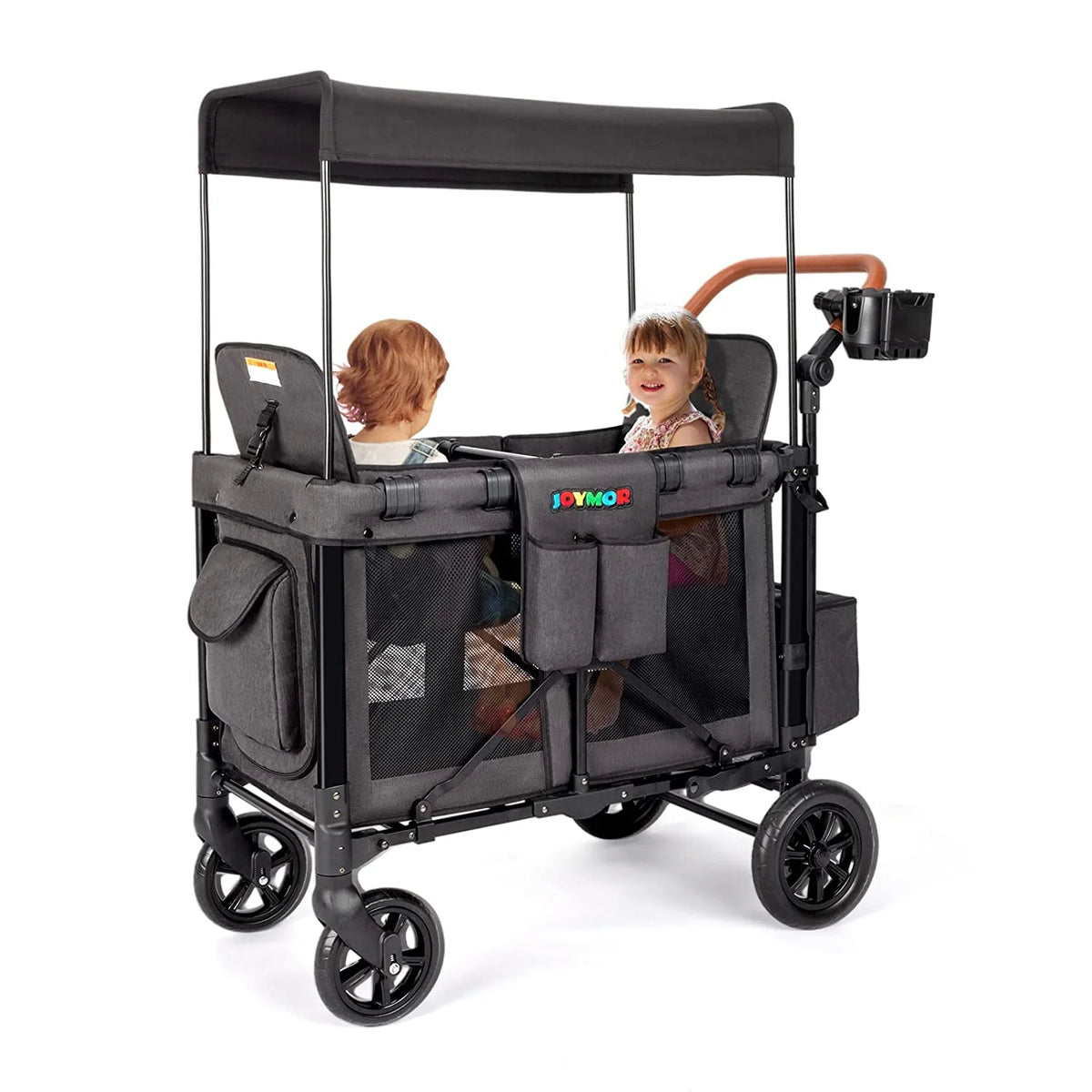 Double Stroller Wagon with 5 Point Harness Y475