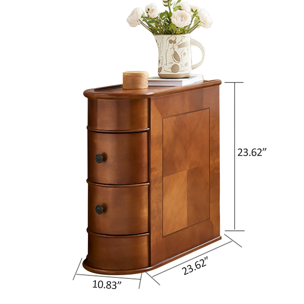 Brown 2-Drawer Wood End Table T915955