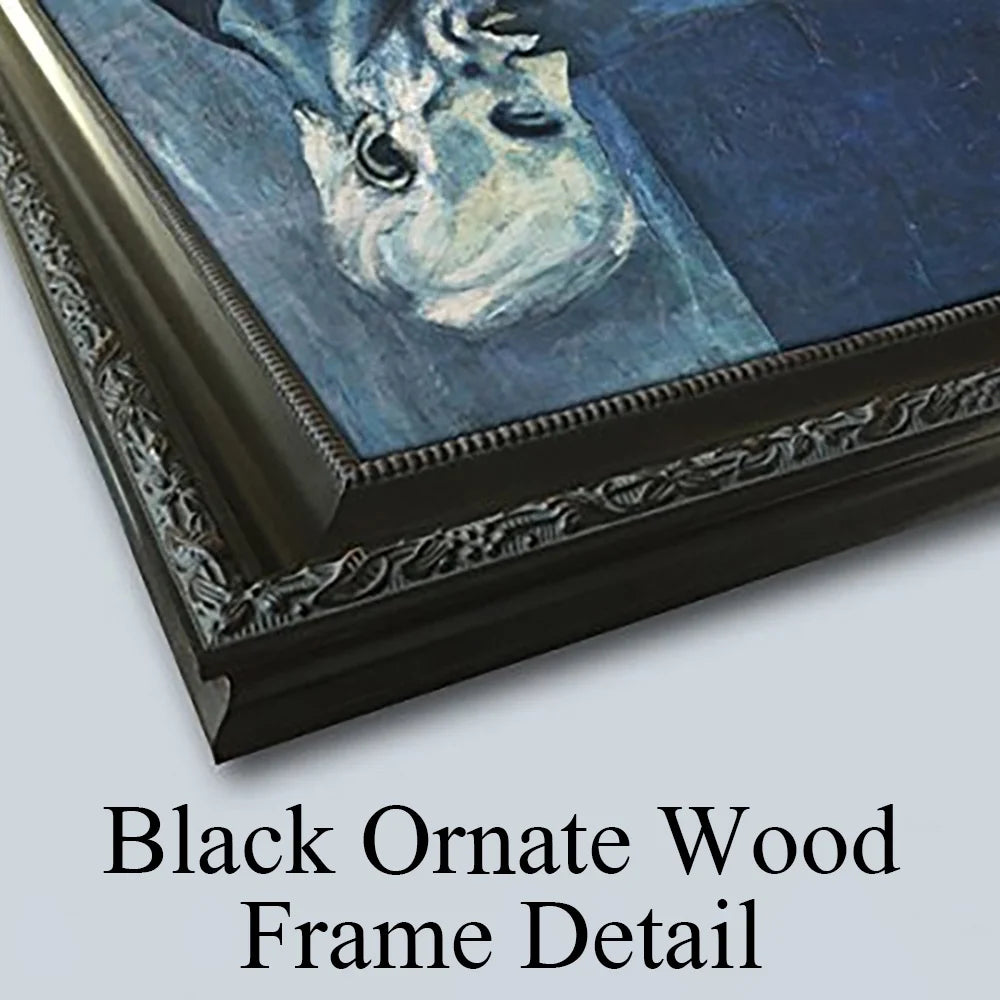 Black Ornate Wood Framed Art Print E7995