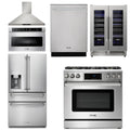 36 Gas Range, Range Hood, Microwave, Refrigerator, Dishwasher, Wine Cooler D4016