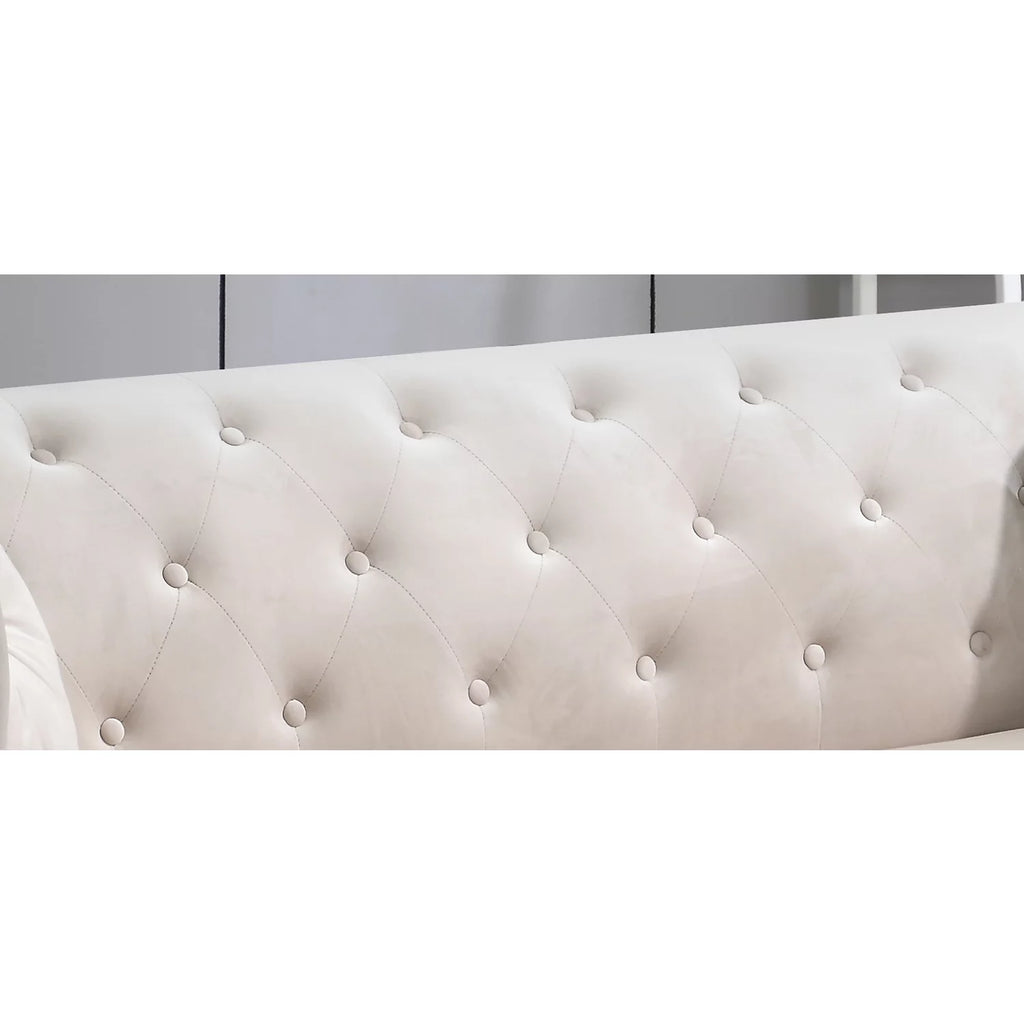 Ivory Sofa Chaise A2870