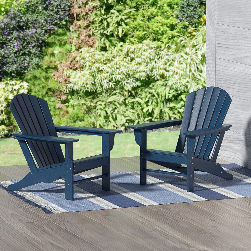 Red All Weather Poly Patio Adirondack Chair Set of 2 V7623