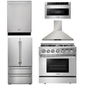 36 In. Propane Gas Range, Range Hood, Microwave Drawer, Refrigerator, Dishwasher M39369