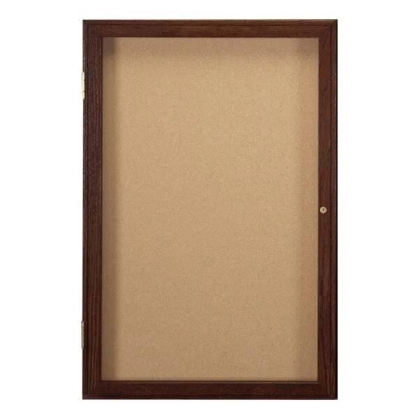 Enclosed Tackboard Wood Frame 24 x 36 P9622