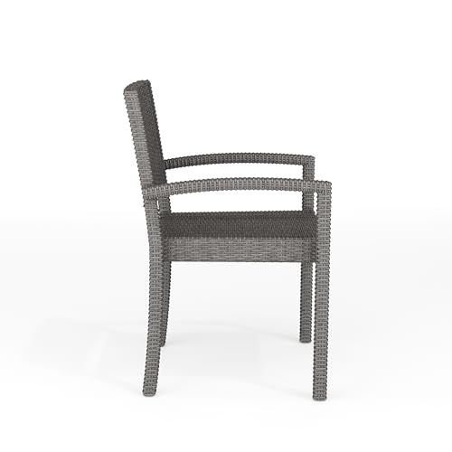 Brown Set of 2 Stackable Patio Armchairs L6349