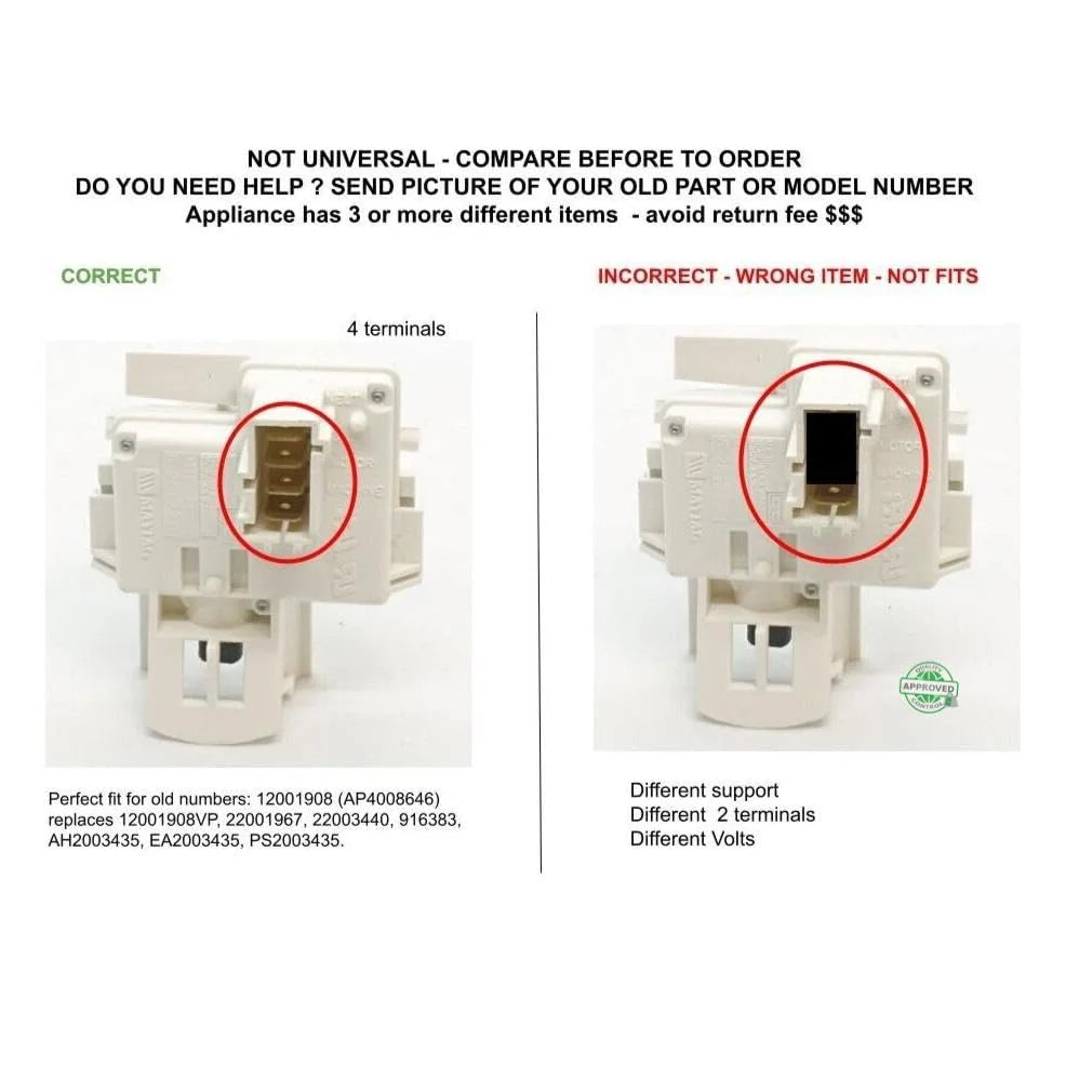 Compatible Washer Lid Switch F338