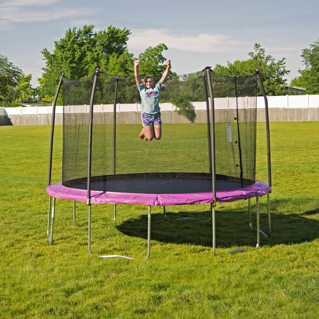 12' Blue Trampoline with Safety Enclosure L585