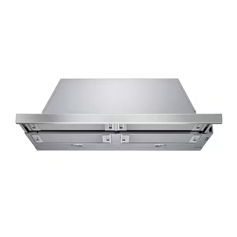 36 in. Pull-Out Range Hood with Lights in Stainless Steel M602