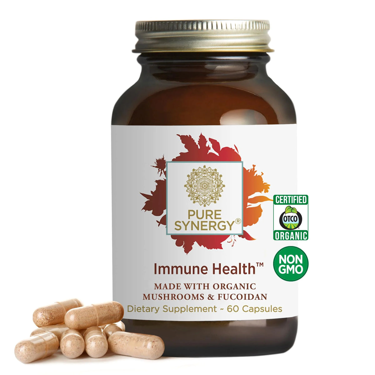 60 Capsules Immune Support Mushroom Supplement G357966