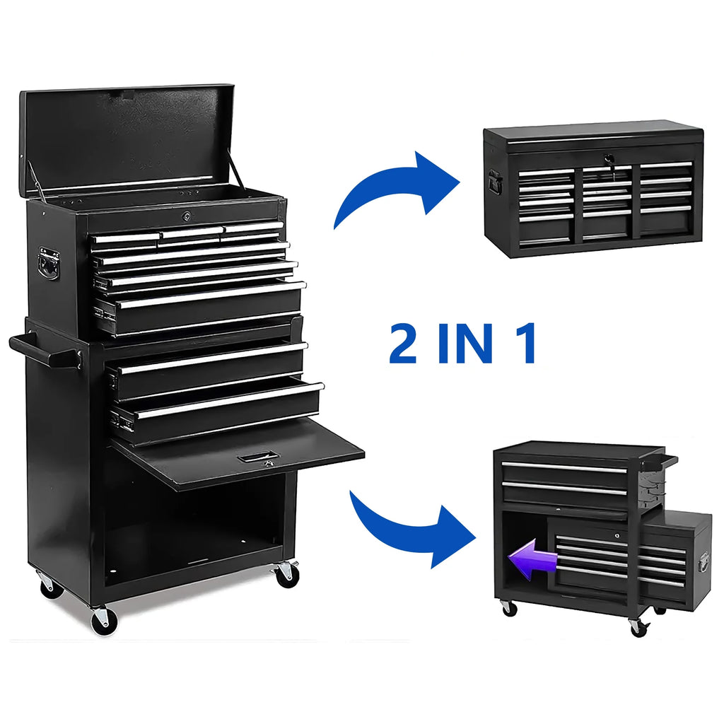 Blue 8 Drawer Rolling Tool Box Y3361