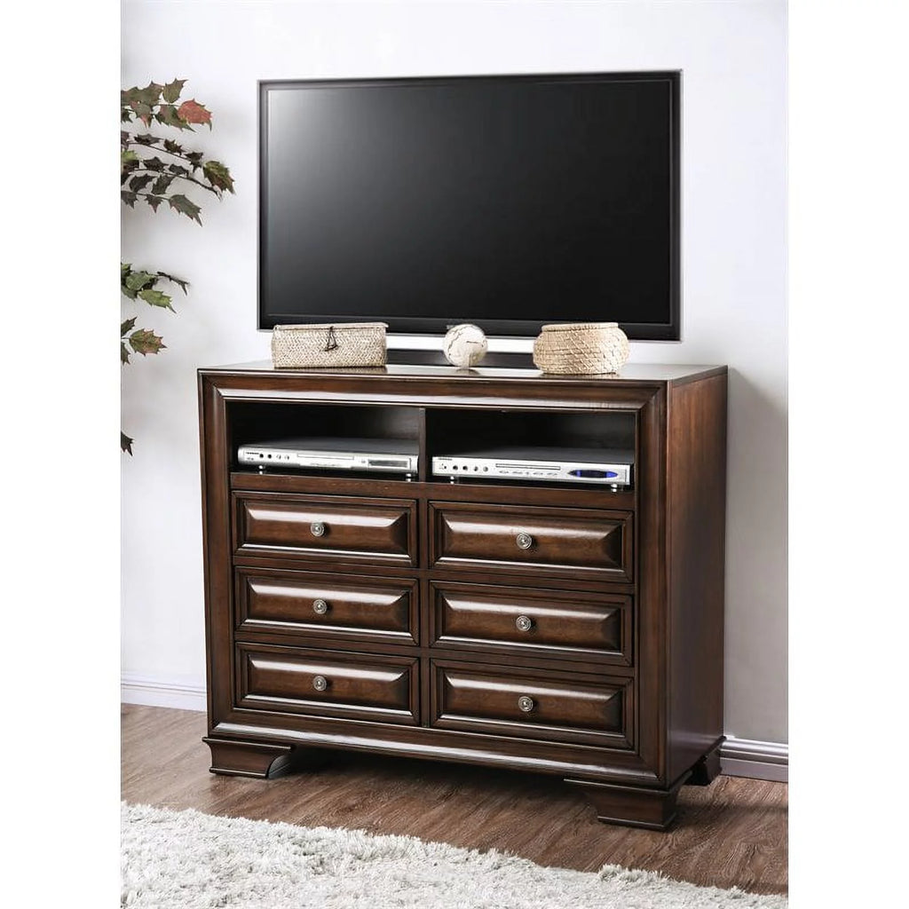 Solid Wood 6-Drawer TV Stand E558270