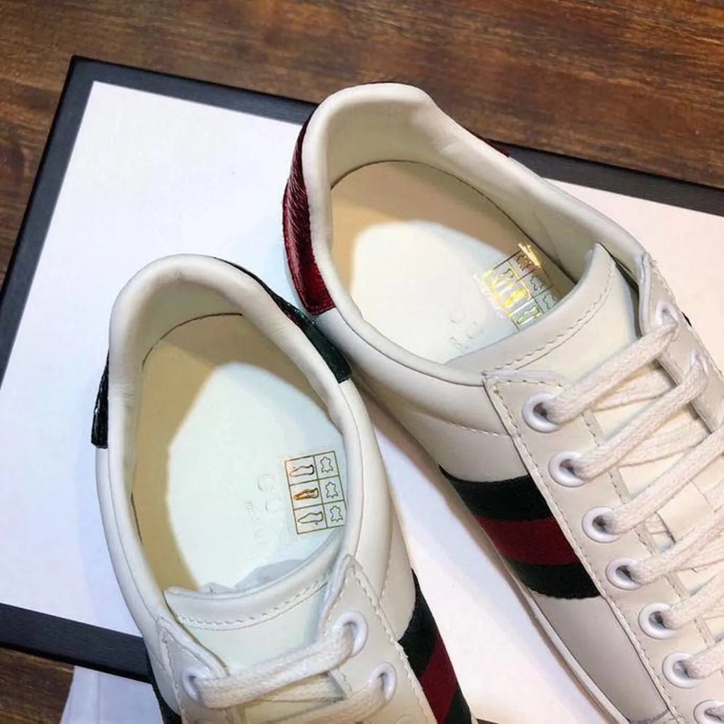 White Calfskin Leather Sneakers C599