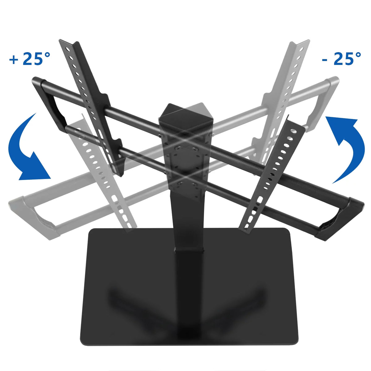 Black Swivel Table Top TV Stand up to 85 inch W76172