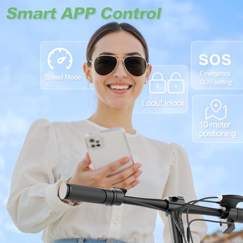 Electric Scooter with Seat, 500W Motor, 14'' Pneumatic Tires, Foldable O751421