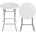 32in Round Folding Bar Height Table White B7673
