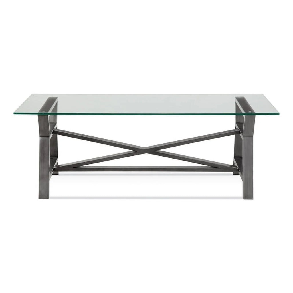 Rectangular Gray Metal Cocktail Table W38710