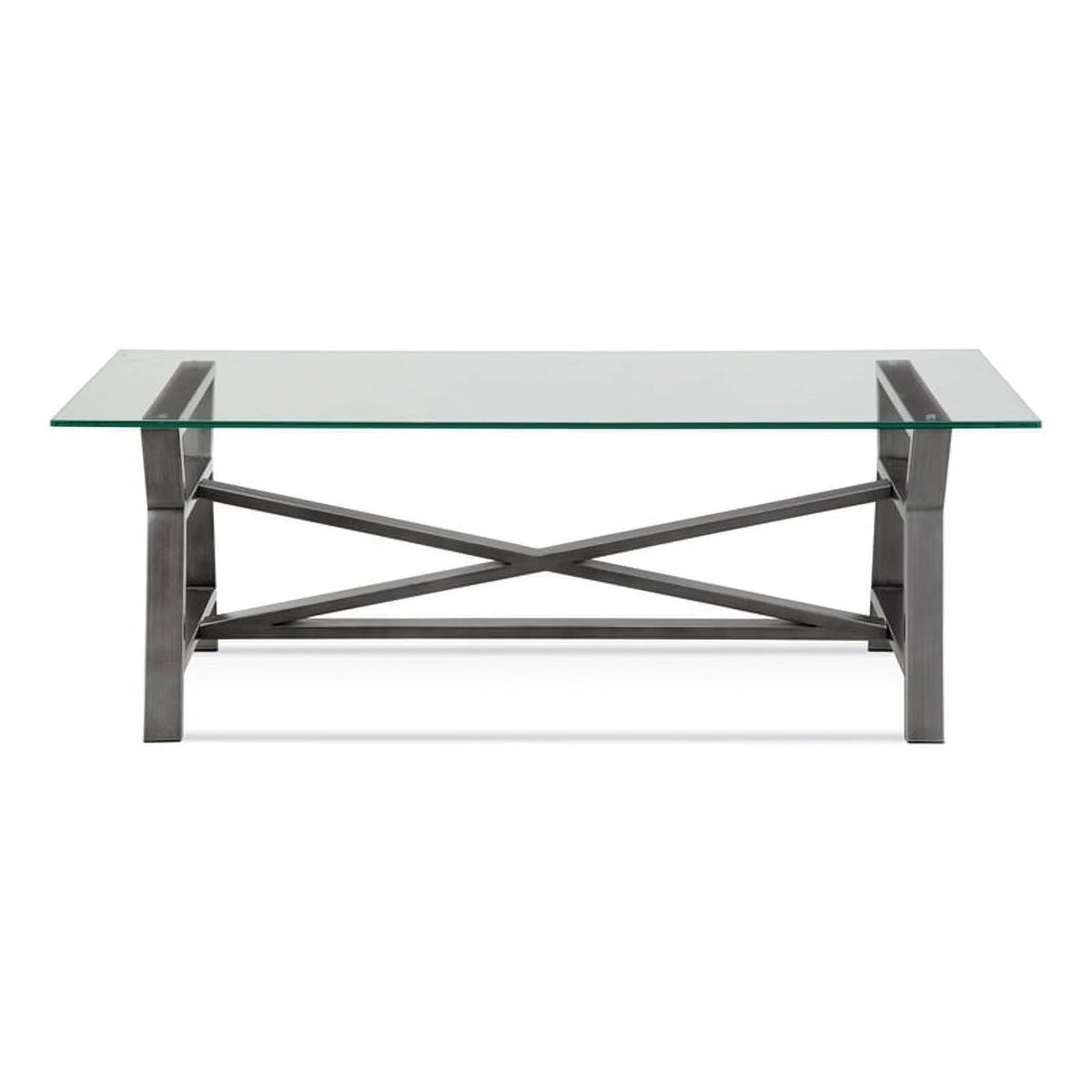 Rectangular Gray Metal Cocktail Table W38710