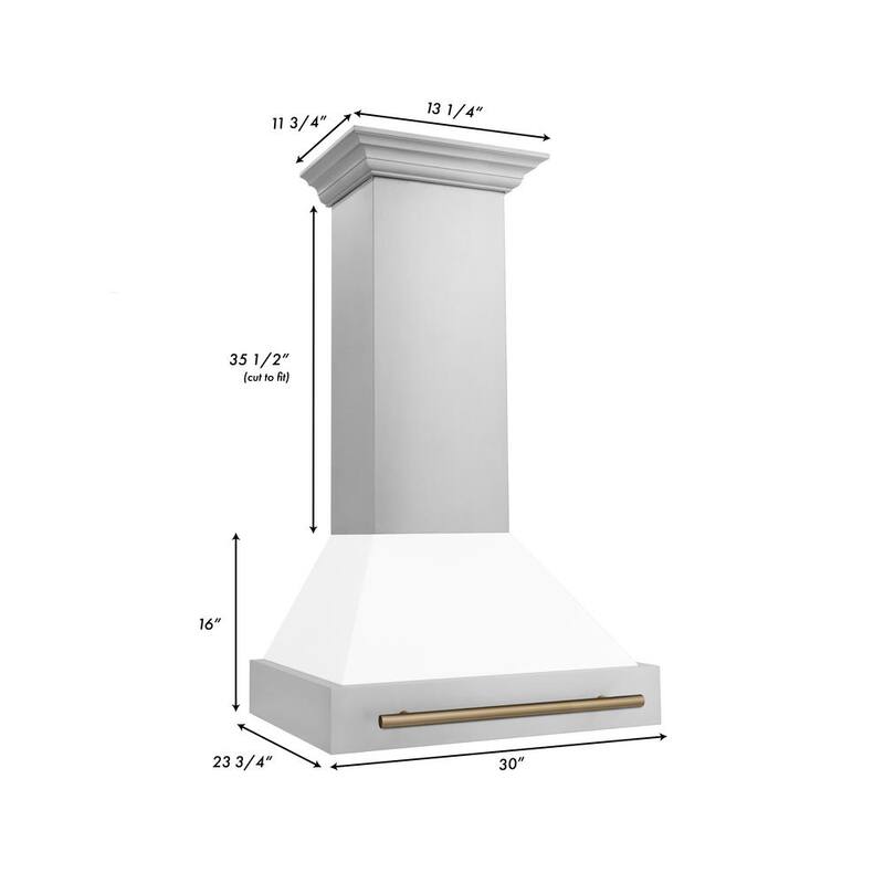 30 in. 400 CFM Ducted Wall Mount Range Hood in Stainless Steel C7379