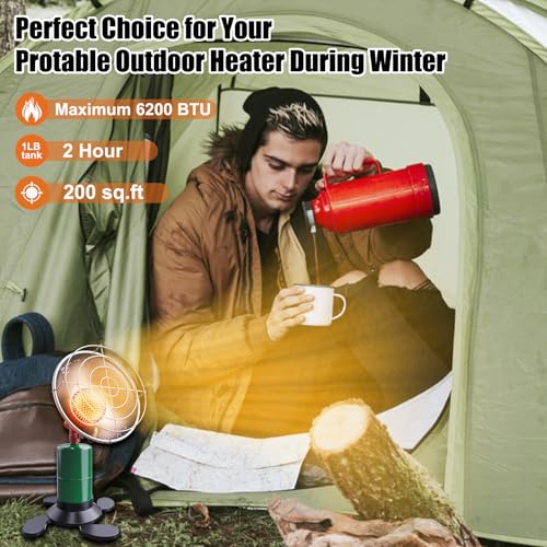 6200BTU Portable Propane Patio Heater with Electronic Ignition R644