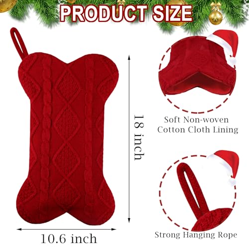 18 Inch Knitted Dog Christmas Stocking E256226