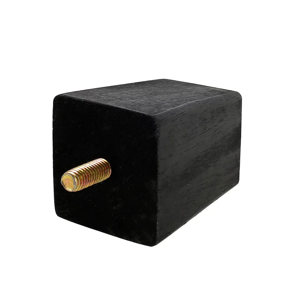 4X 2.4in Black Square Tapered Wooden Furniture Legs M731